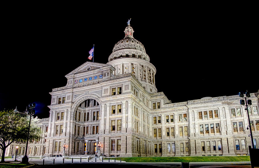 Texas State Capitol at Night Photograph by Tim Stanley
