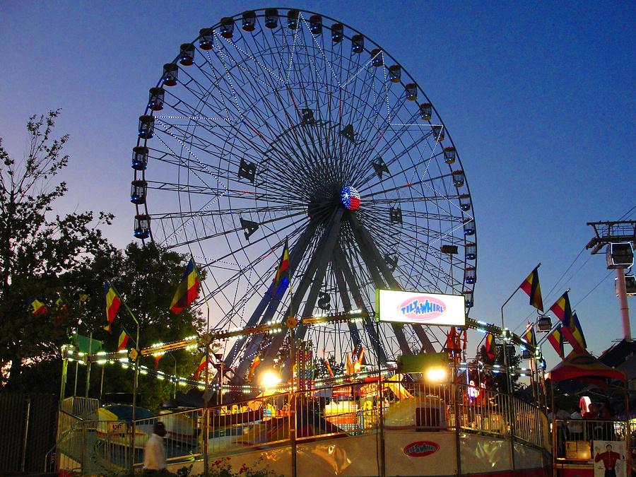 Ferris Wheel Photograph - Texas State Fair by Norma Brock