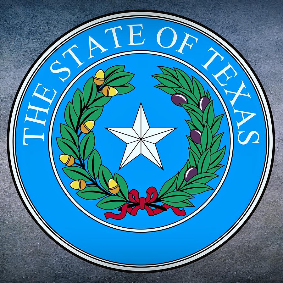 Texas State Seal Digital Art by Movie Poster Prints