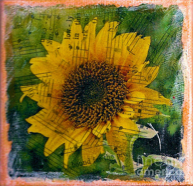 Texas Sunflower Yellow Mixed Media by Ruby Cross