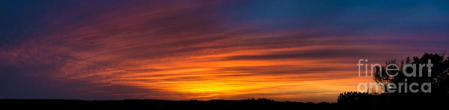 Texas Sunset Panorama Photograph by Richard Mason