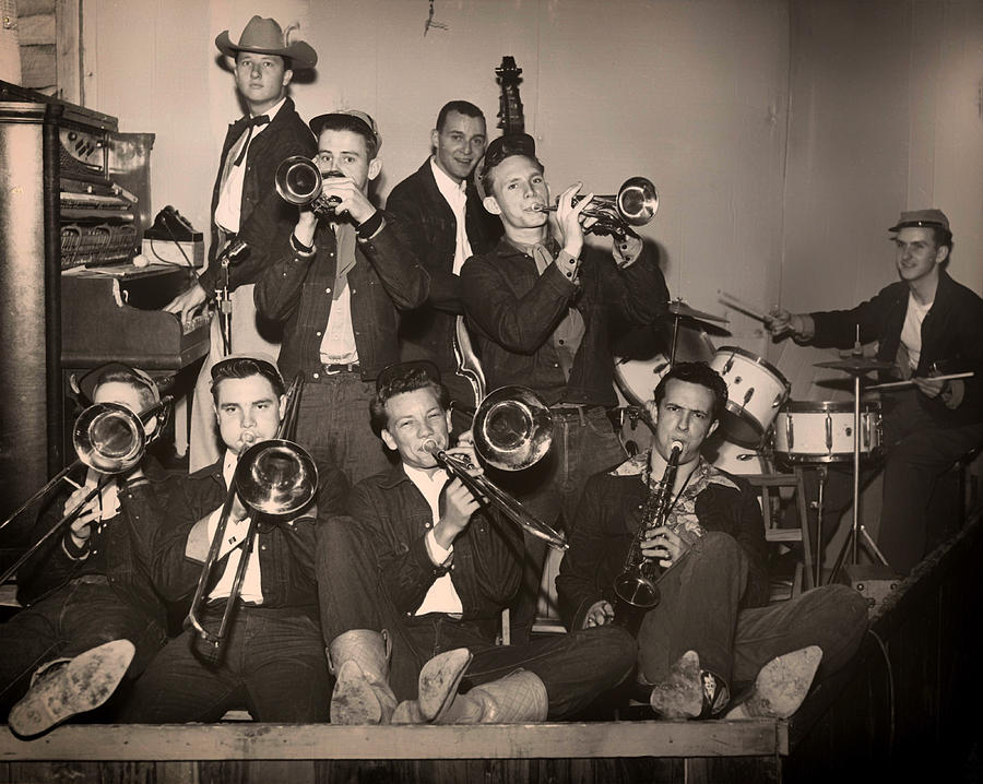 Black And White Photograph - Texas Swing 1950s by Mountain Dreams