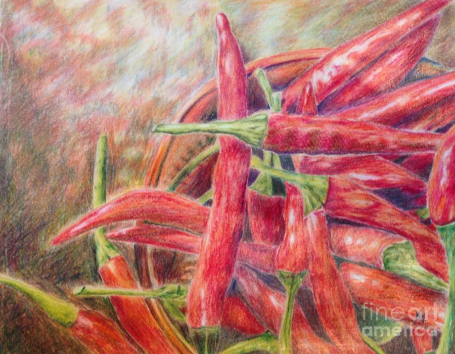 Peppers Painting - Texas Toothpicks by Norma Gafford