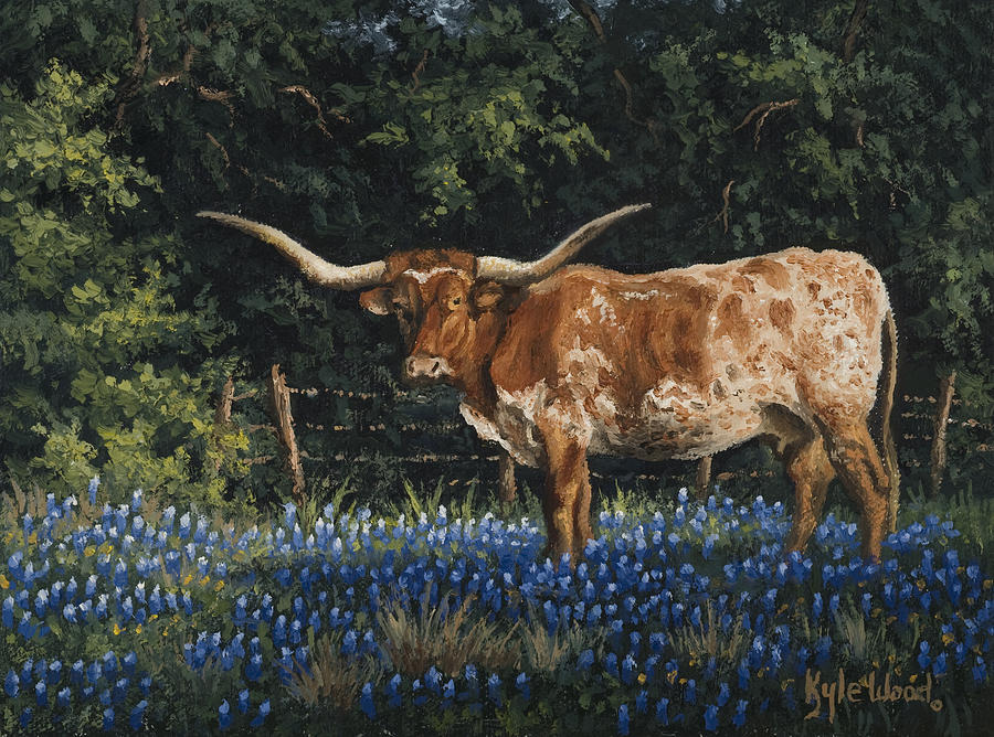 Texas Longhorn Painting - Texas Traditions by Kyle Wood