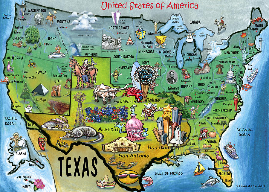 Texas USA Painting by Kevin Middleton