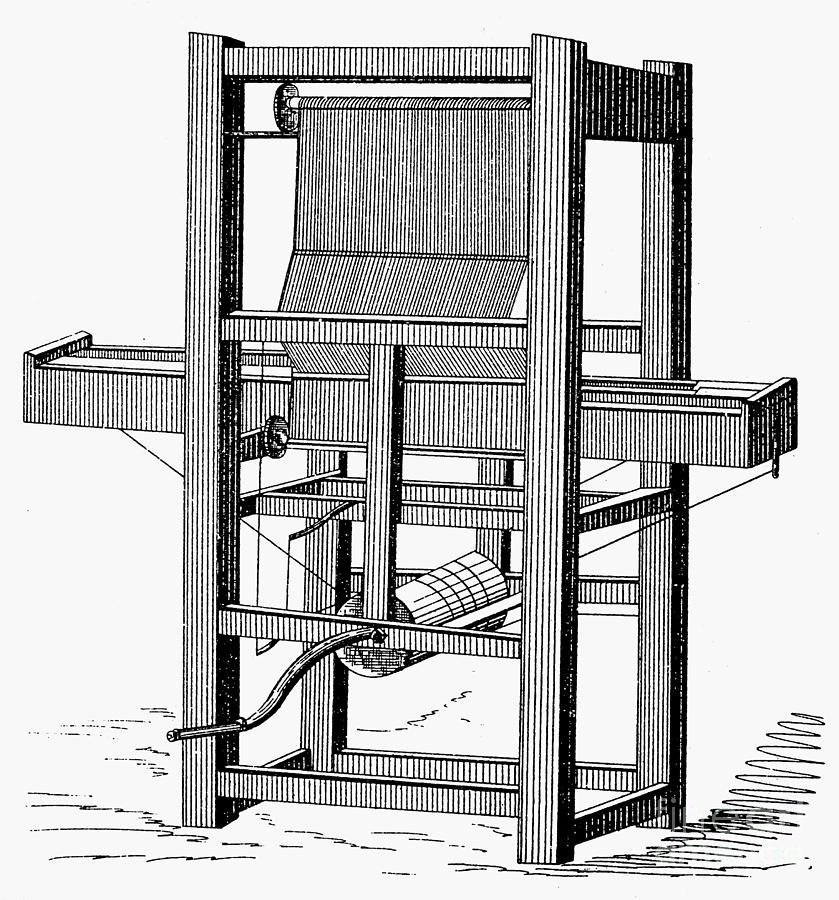 1785 Photograph - Textile Manufacture, 1785 by Granger