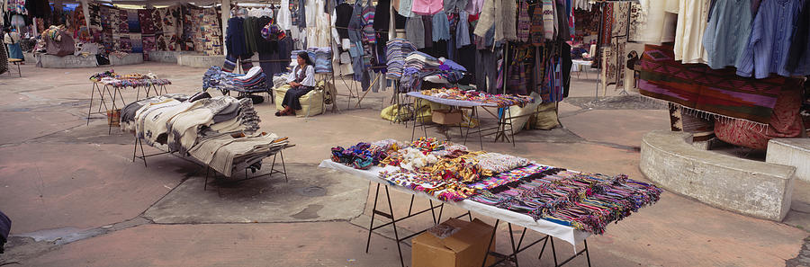 Pattern Photograph - Textile Products In A Market, Ecuador by Panoramic Images