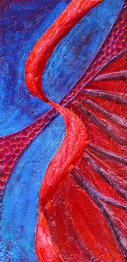 Texture and Color Bas-Relief Sculpture #3 Mixed Media by Karen Cade