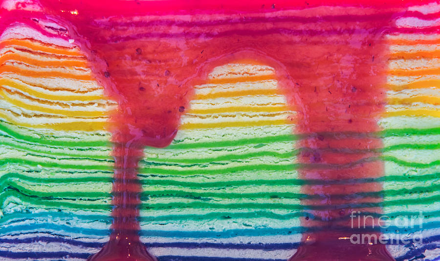 texture layer of Rainbow cake Photograph by Anek Suwannaphoom