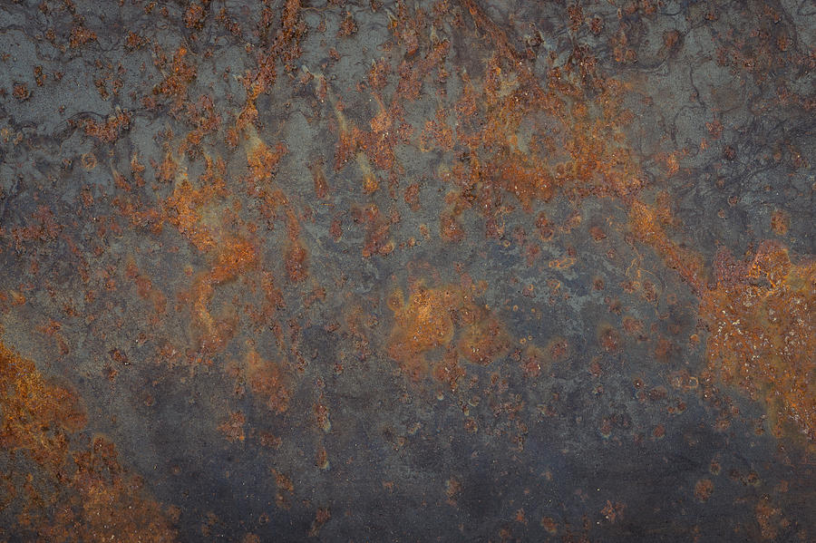Texture Of The Old Rusty Metal Plate Photograph by R.Tsubin