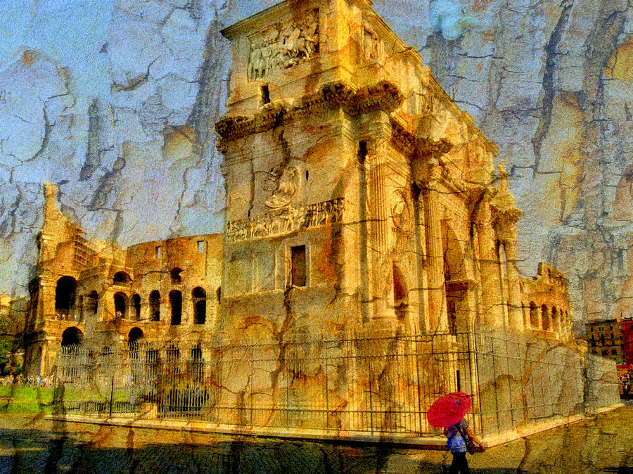 Textured Colosseum Photograph by Caroline Stella