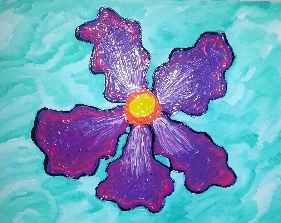 Floral Painting - Textured Flower by Barbara Yodice