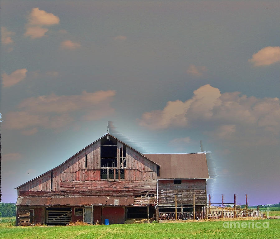 Barn Photograph - Textured - Grey Barn by Gena Weiser