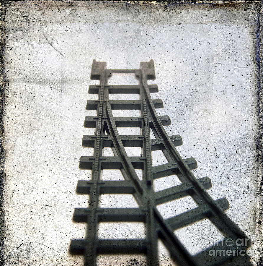 Toy Photograph - Textured railway by Bernard Jaubert