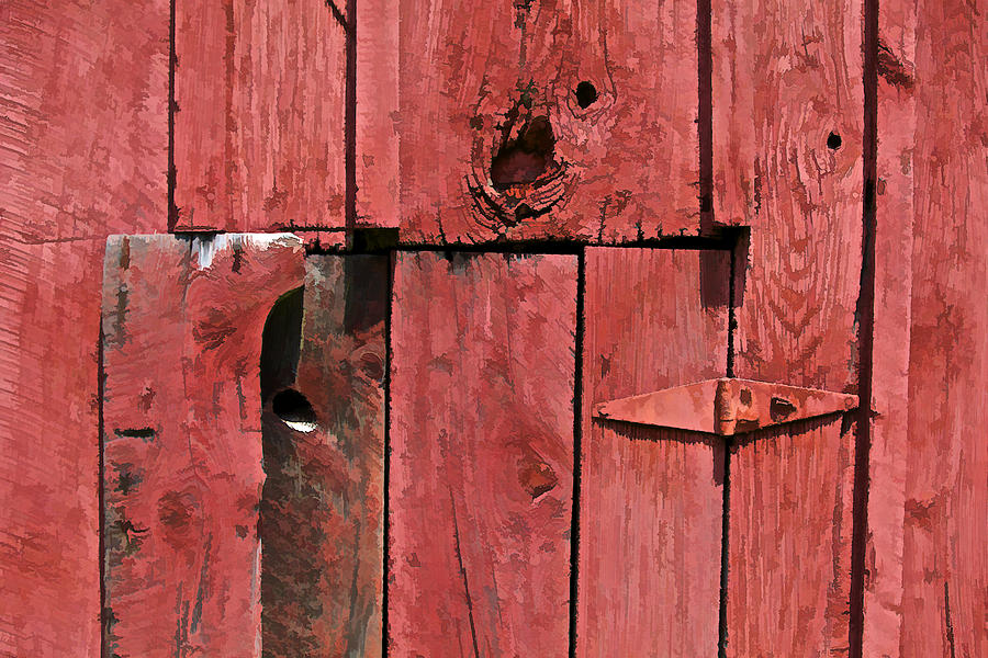 Textured Red Barn Wall Photograph by David Letts