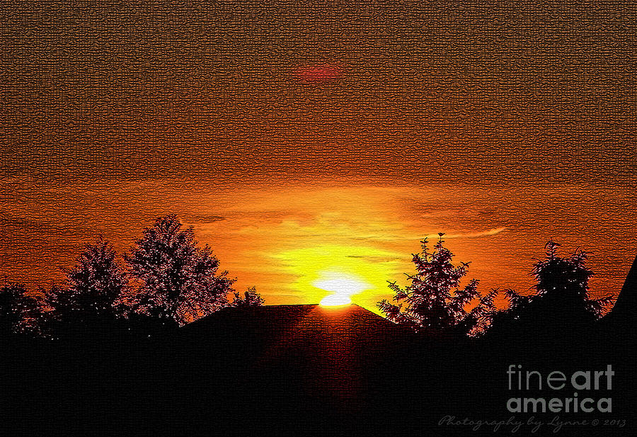 Textured Rural Sunset Photograph