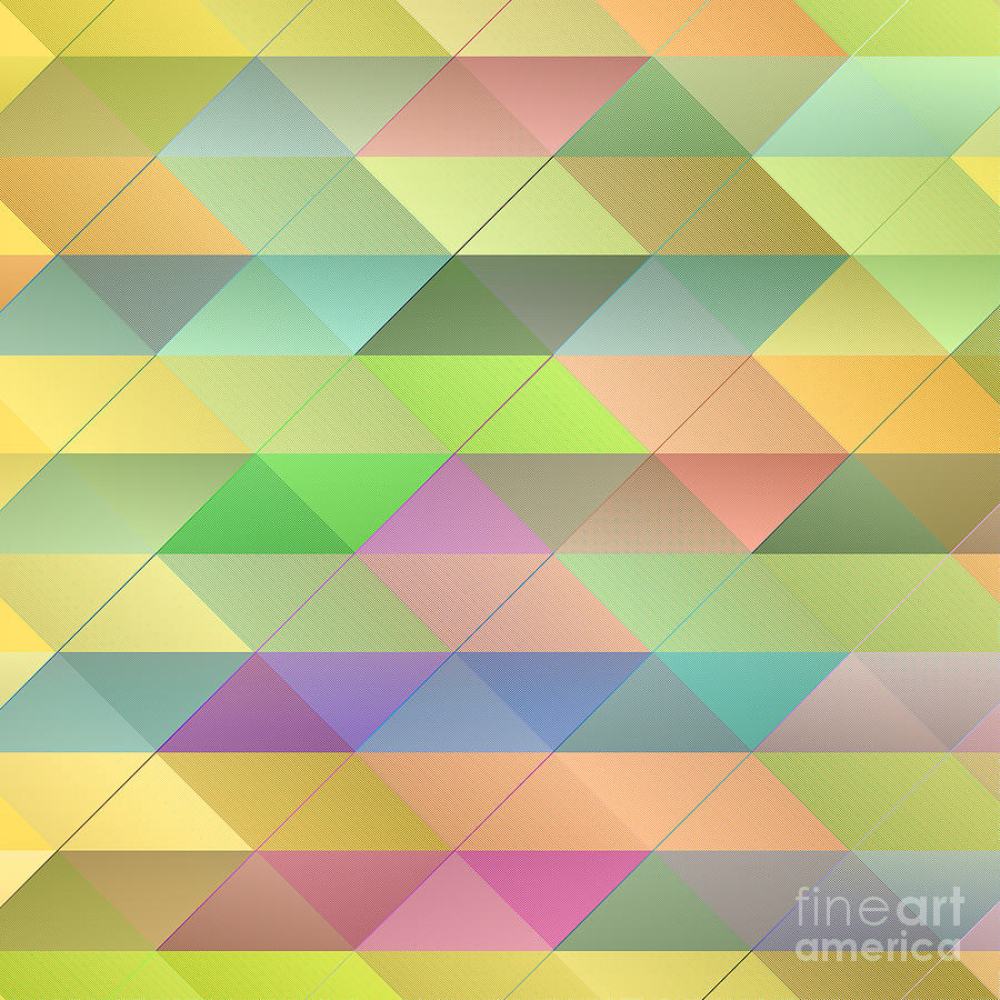 Abstract Digital Art - Textured triangles pattern by Gaspar Avila