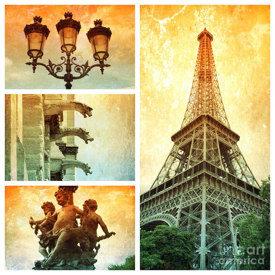 Textures of Paris Collage Photograph by Carol Groenen
