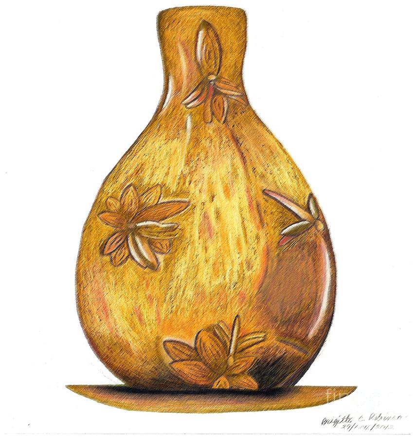 Vase Painting - Texturize Me by Brigitte C Robinson