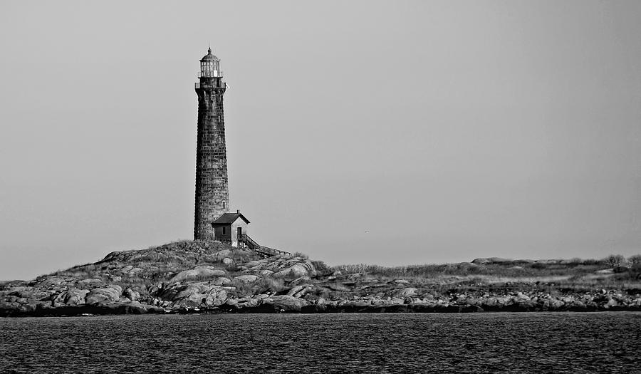 Thacher Islands North Tower Lighthouse Photograph by Liz Mackney