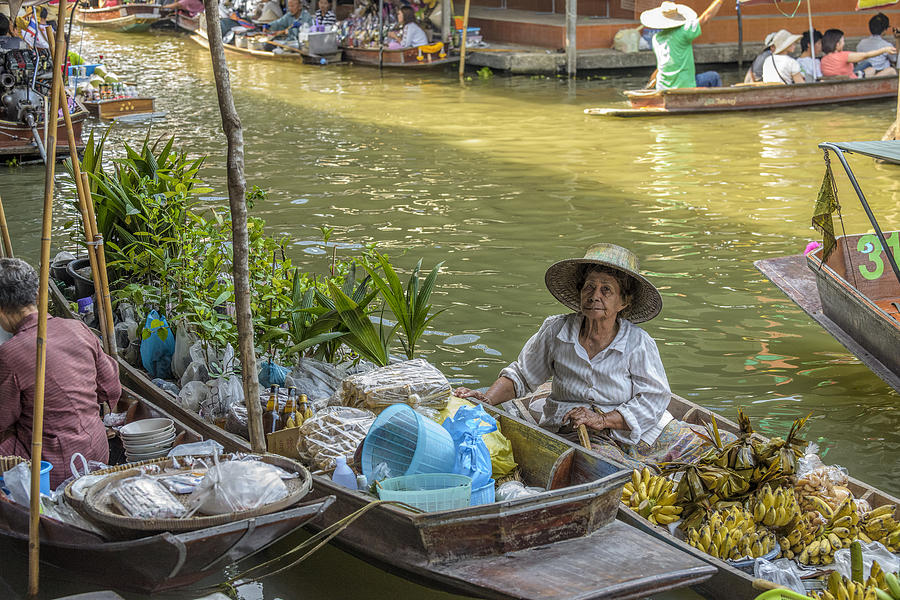 Banana Photograph - Thai Floating Market No 5 - More Bananas by Paul W Sharpe Aka Wizard of Wonders
