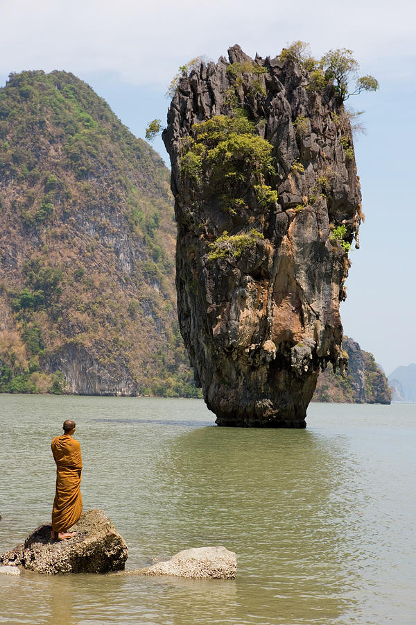 Thai Monk At Ko Phing Kan James Bond Photograph by Holger Leue