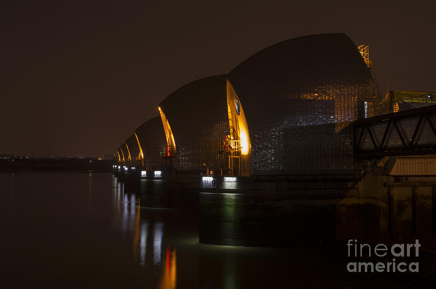Thames barrier Photograph by Steev Stamford