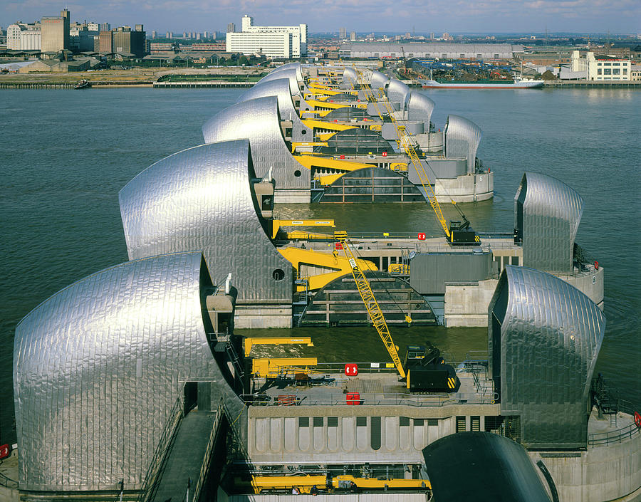 Thames Flood Barrier Photograph By Alex Bartel Science Photo Library   Thames Flood Barrier Alex Bartelscience Photo Library 