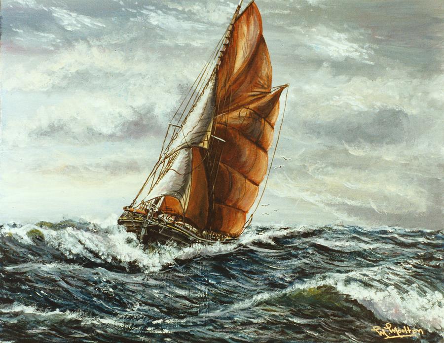 Thames sailing barge Centaur Painting by Mackenzie Moulton