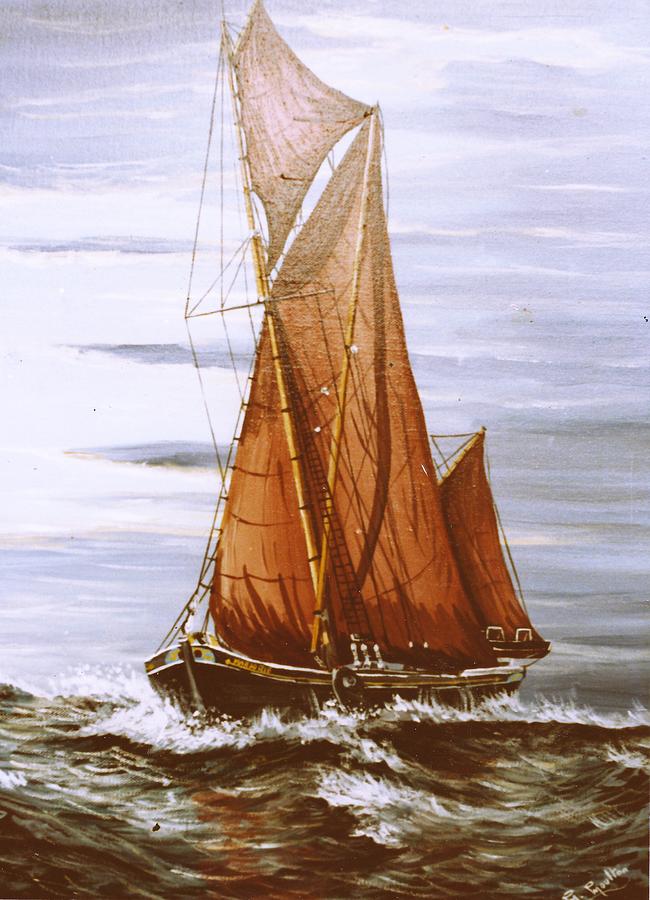 Thames Sailing Barge May at Sea Painting by Mackenzie Moulton