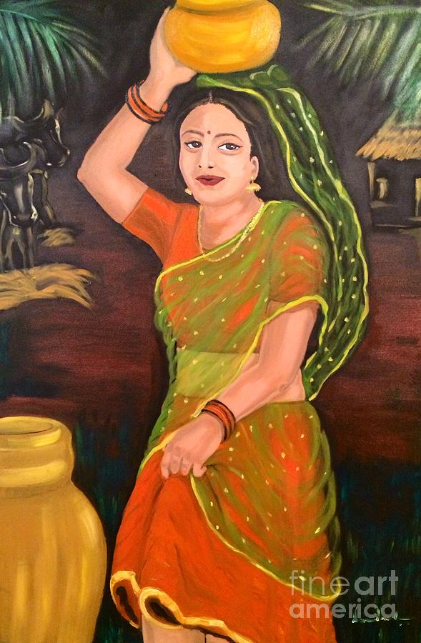 Thamizhachi Painting by Brindha Naveen