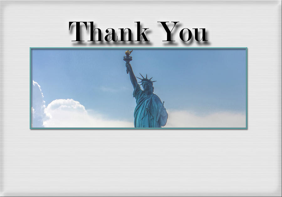 Thank You Card - Statue of Liberty Digital Art by Becca Buecher