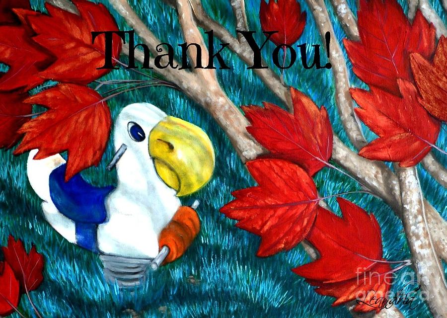 Spring Ryder Thank you card Painting by Leandria Goodman