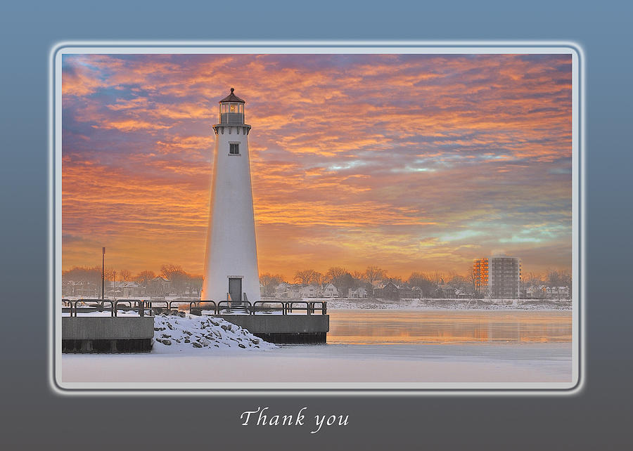 Sunset Photograph - Thank You Lighthouse at Sunrise by Michael Peychich