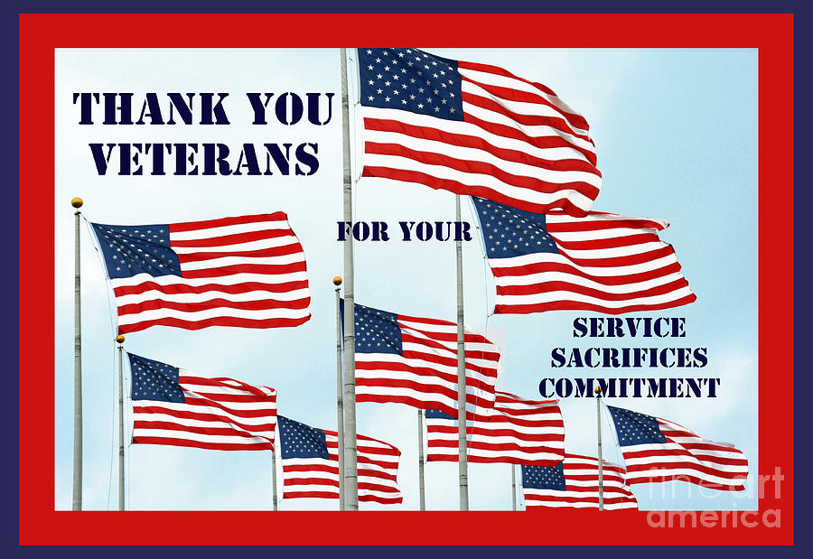 Thank You Veterans USA Armed Forces Photograph by Regina Geoghan | Fine ...