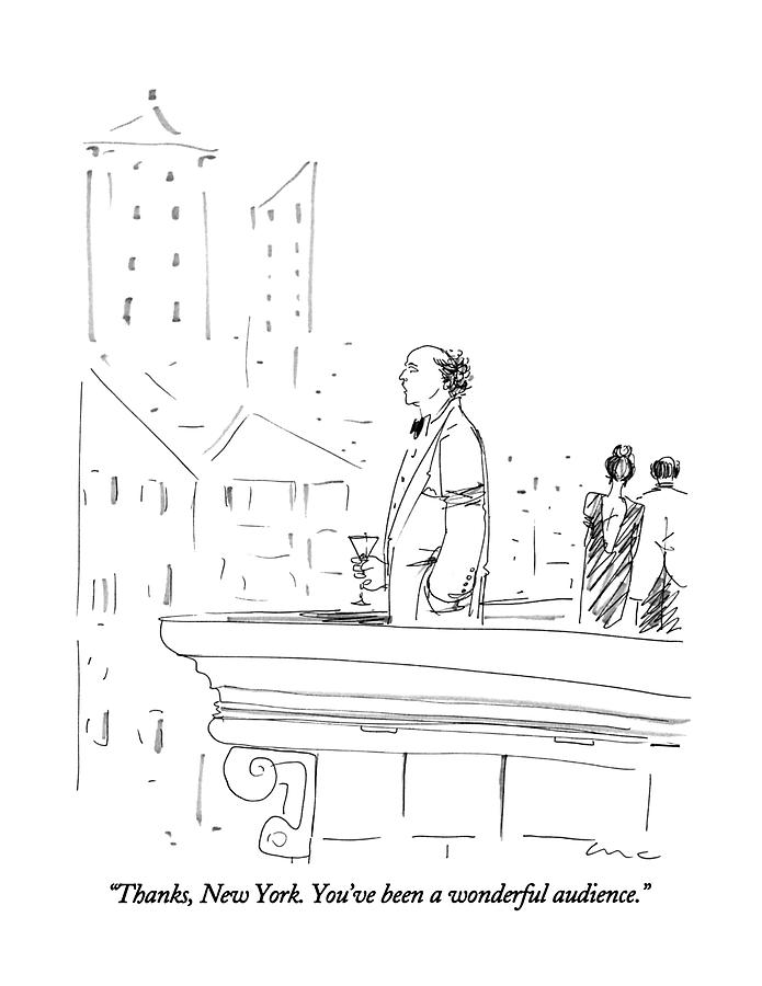 Thanks, New York. Youve Been A Wonderful Drawing by Richard Cline Thanks, New York. Youve Been A Wonderful Drawing by Richard Cline