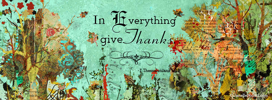 Inspirational Mixed Media - Thanksgiving Autumn themed Inspirational Plaque by Janelle Nichol