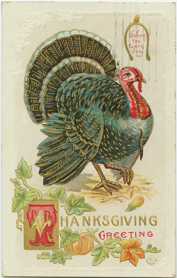 Fall Painting - Thanksgiving Postcards Iv by Wild Apple Portfolio