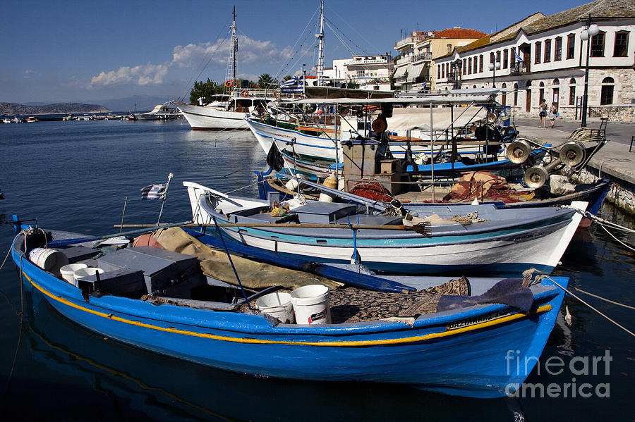 Thassos Island Greece Blue Harbor Photograph by Daliana Pacuraru
