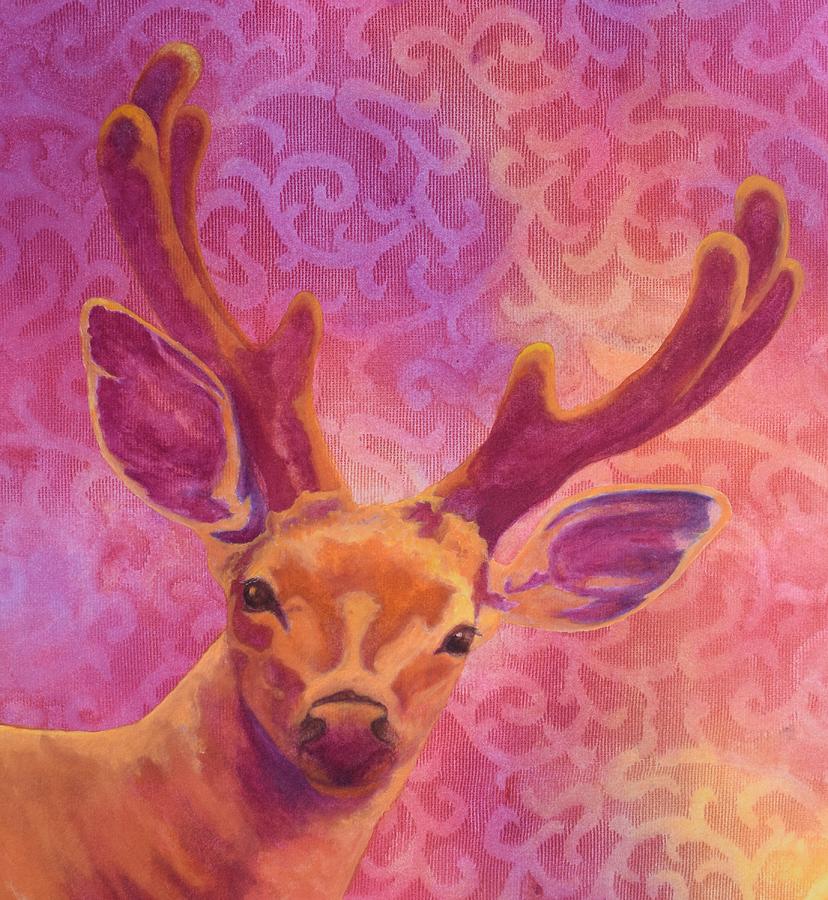 Deer Painting - That Darn Deer by Nancy Jolley