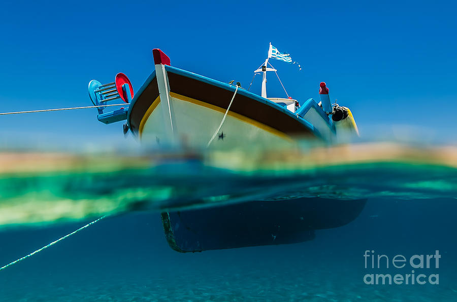 Underwater Photograph - That means Greece by George Papapostolou