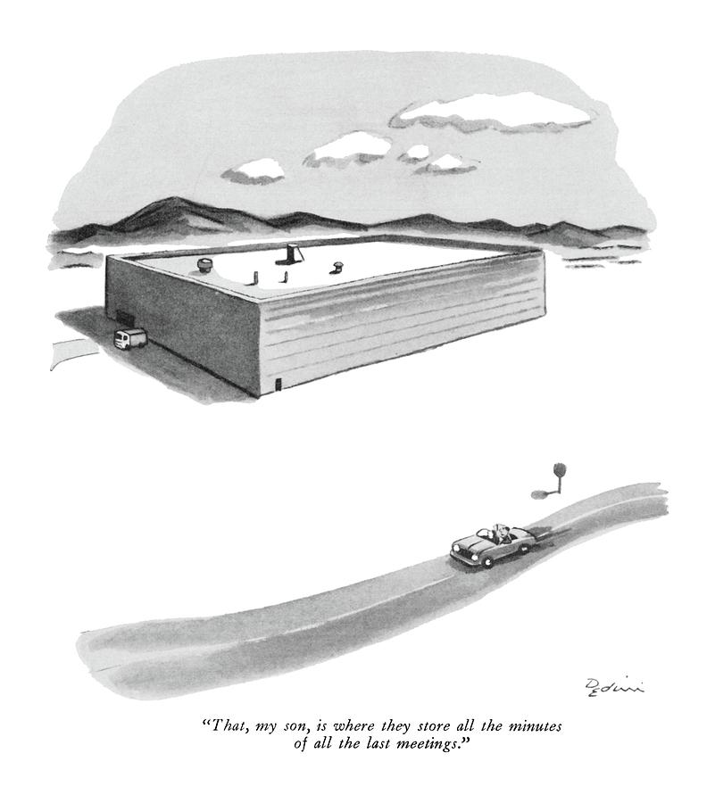 That, My Son, Is Where They Store All The Minutes Drawing by Eldon Dedini That, My Son, Is Where They Store All The Minutes Drawing by Eldon Dedini