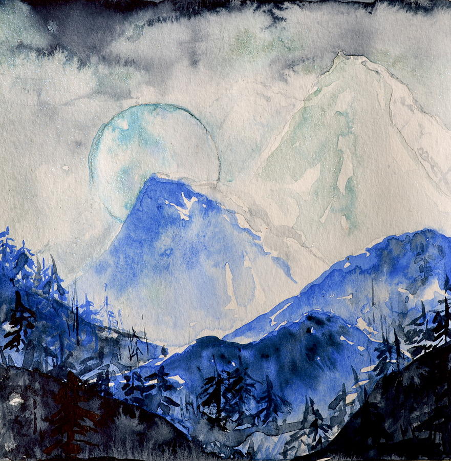 Mountain Painting - That Strange Frozen Place Where You Keep What Is Left by Beverley Harper Tinsley