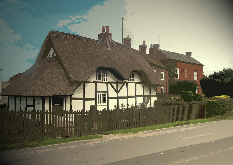 Thatch Cottage Coton In The Clay Perfectly Presented Drawing By