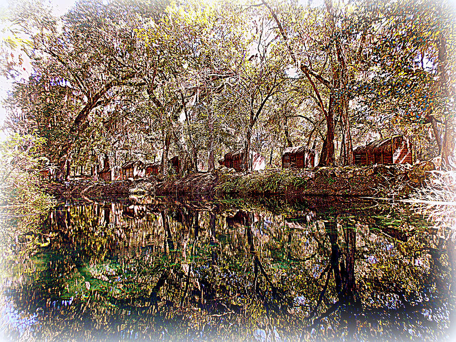 Thatched Huts Silver Springs Sketch Photograph by Sheri McLeroy