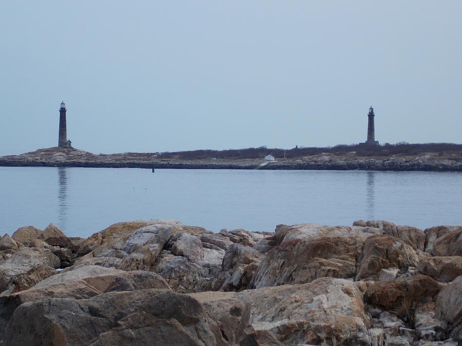 Thatcher Island Twin Lights Photograph by Catherine Gagne