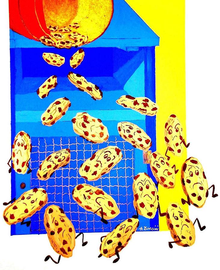 Cookie Painting - Thats the Way the Cookie Crumbles by Vickie G Buccini