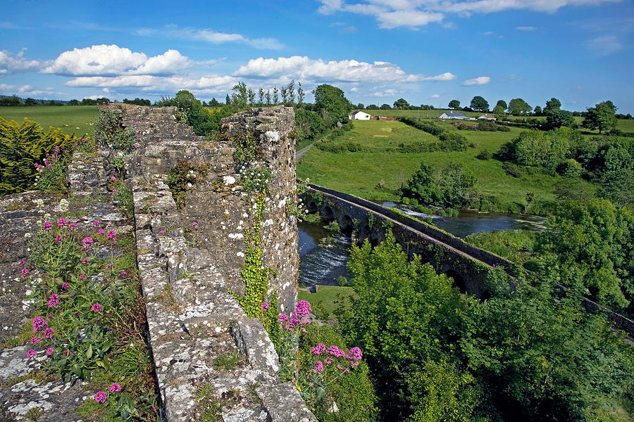 Castle Photograph - The 13 Arch Bridge From The Castle by Panoramic Images