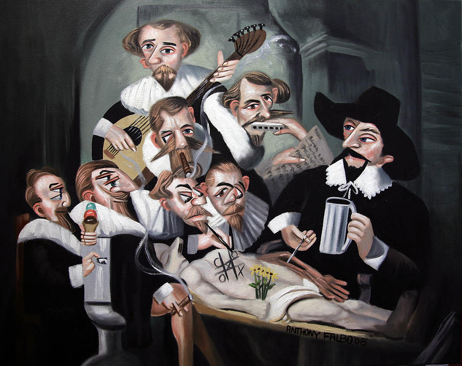 Beer Painting - The 17th century cadaver conspiracy by Anthony Falbo