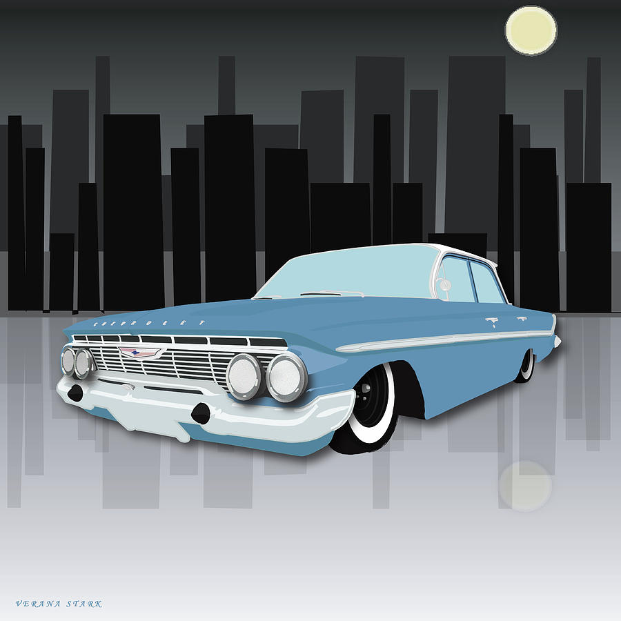 The 1961 Chevrolet Impala Digital Art by Verana Stark